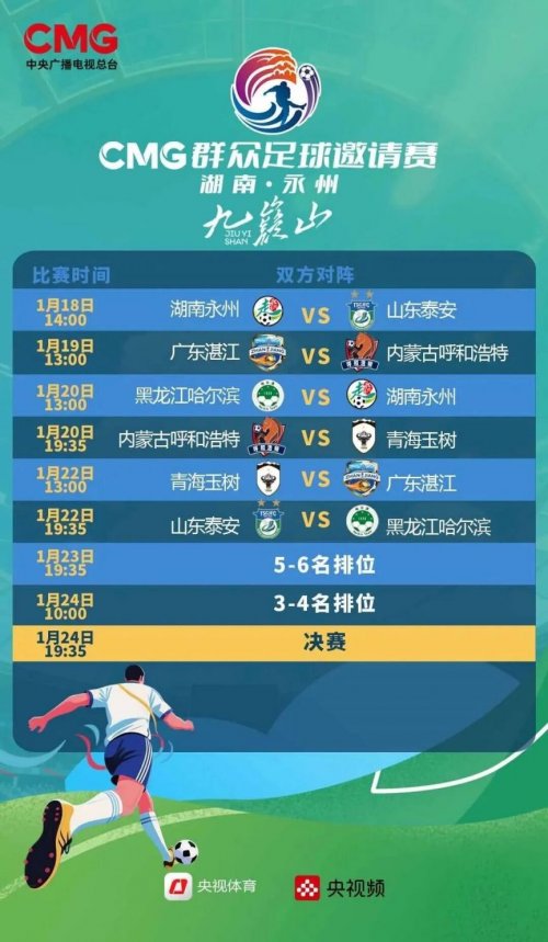 CMG群众足球邀请赛央视直播入口汇总（直播入口+赛程表）