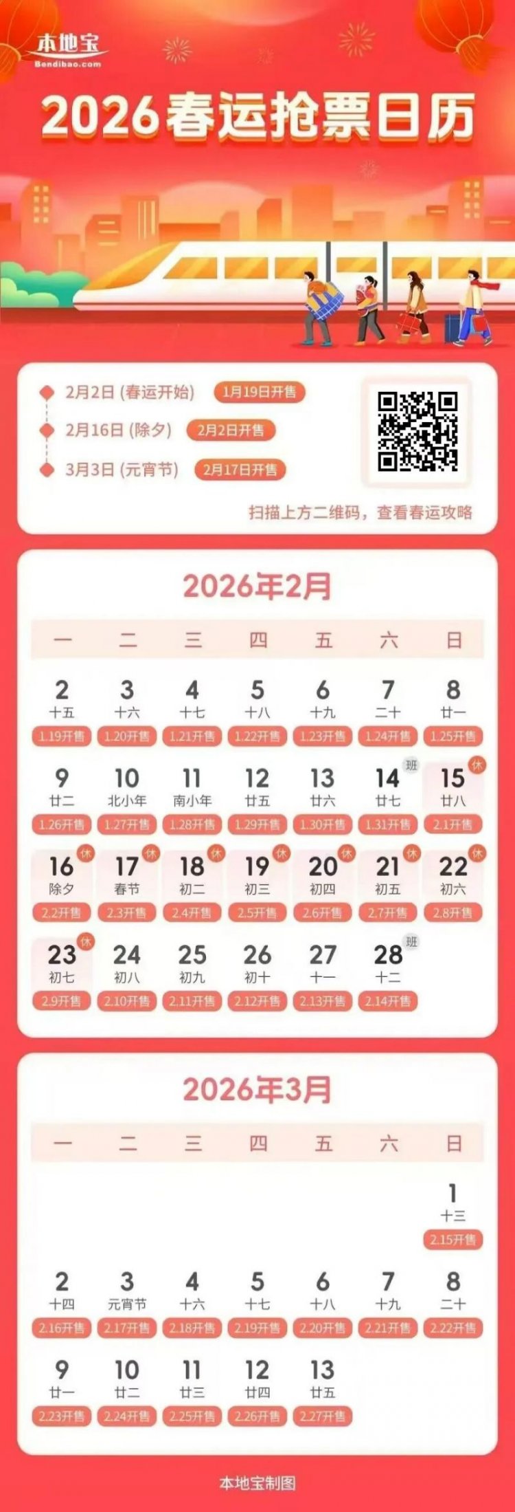 2026邯郸春运火车购票日历